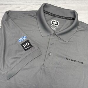 Ogio Caliber 2.0 Polo OG101 Polo Shirt Size Large Grey NEW Men Women *LOGO*